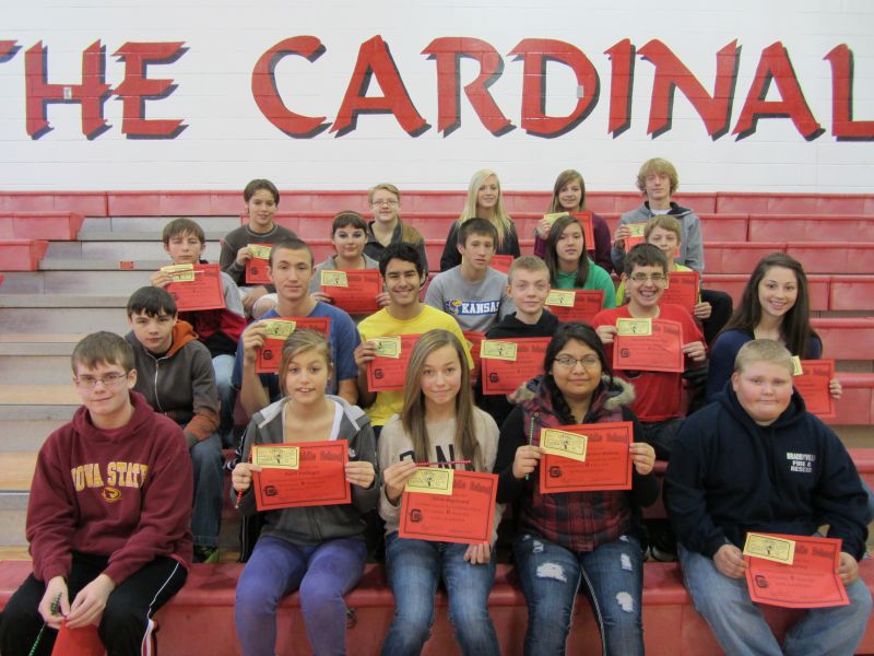 Clarinda CSD Middle School Honor Awards Assembly for First Trimester Held